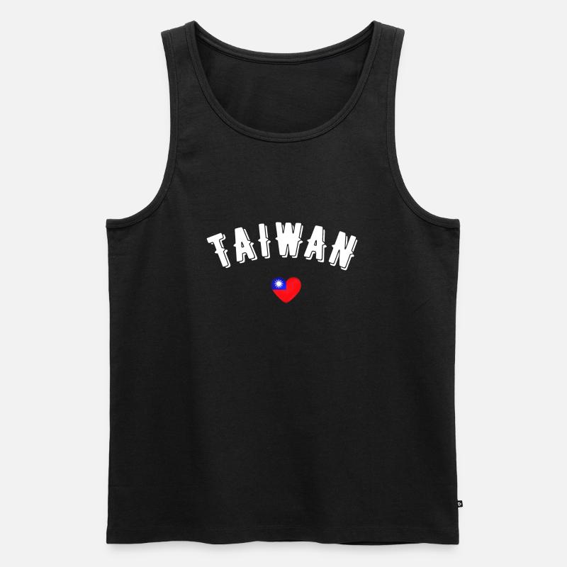 Taiwan - Männer Premium Bio Tank Top - Schwarz