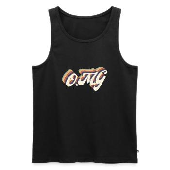 Oh my god vintage - Men's Premium Organic Tank Top - black - Front - Michal (187cm)