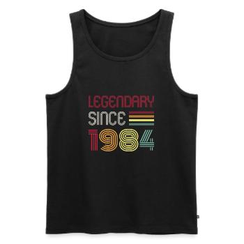 Birthday Legendary Since 1984 - Men's Premium Organic Tank Top - black - Front - Michal (187cm)