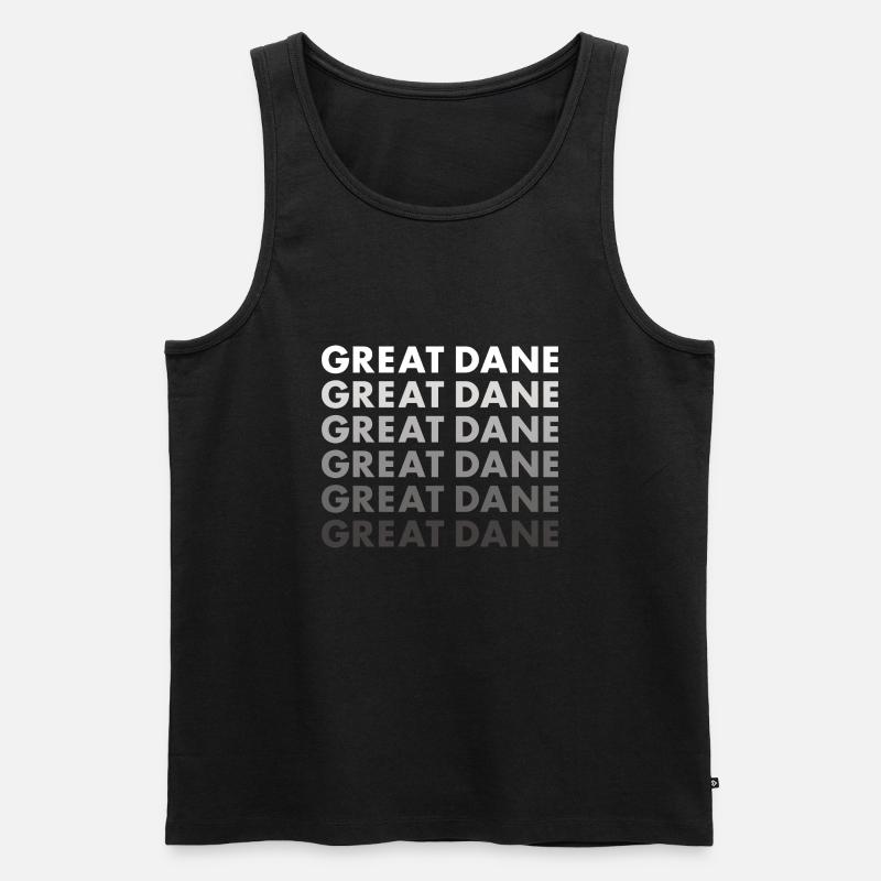 Great Dane - Männer Premium Bio Tank Top - Schwarz