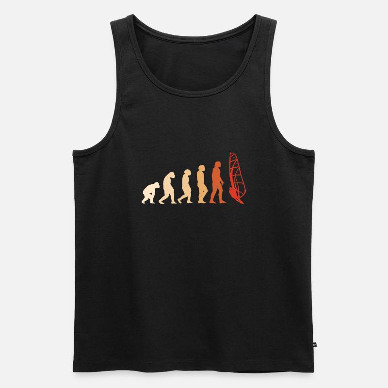 Sport Evolution Windsurfing - Männer Premium Bio Tank Top - Schwarz