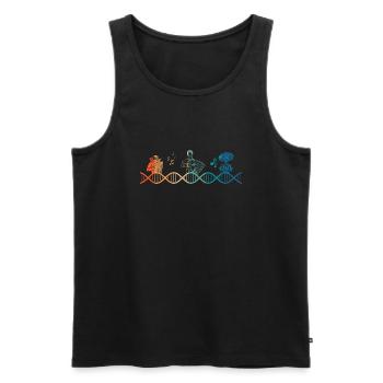 Accodeon liegt in meiner DNA - Männer Premium Bio Tank Top - Schwarz - Vorne - Michal (187cm)