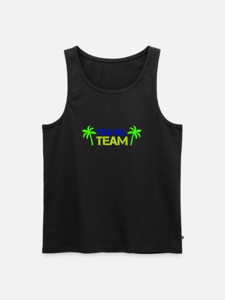 travel team - Men's Premium Organic Tank Top - black