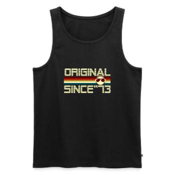 Since 73 - Men's Premium Organic Tank Top - black - Front - Michal (187cm)