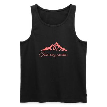 Montagnes Randonnée Montagne Dictons Drôles - Débardeur bio Premium Homme - noir - Devant - Michal (187cm)