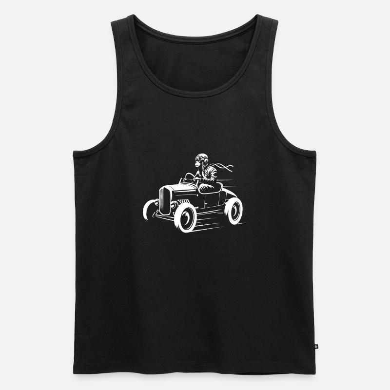 Temporeicher Primat - Männer Premium Bio Tank Top - Schwarz