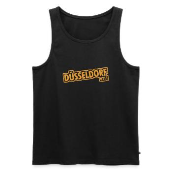 Dusseldorf - 0211 - Dialling Code - NRW - Ruhrpott - Men's Premium Organic Tank Top - black - Front - AI Model Male 178 light (178cm)