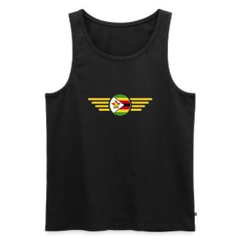 Ich liebe Simbabwe, Eleganz Stil Design T-Shirt - Männer Premium Bio Tank Top - Schwarz - Vorne - AI Model Male 178 light (178cm)