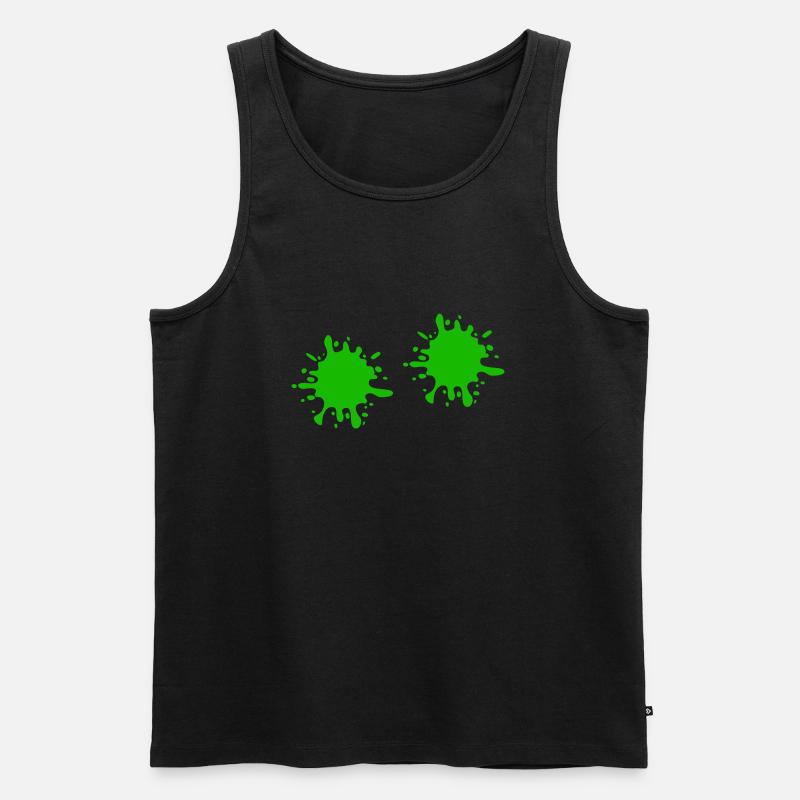 Farbklecks kleckse - Männer Premium Bio Tank Top - Schwarz