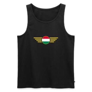 I Love Hungary, Elegance Style Design T-Shirt - Men's Premium Organic Tank Top - black - Front - Michal (187cm)