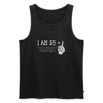 I Am 65 Plus Middle Finger - 66th Birthday - Men's Premium Organic Tank Top - black - Front - Michal (187cm)