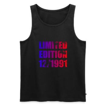 33e anniversaire Edition limitée 12/1991 - Débardeur bio Premium Homme - noir - Devant - Michal (187cm)