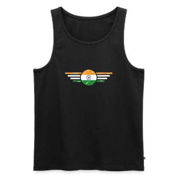 I Love India, Style Design T-Shirt - Men's Premium Organic Tank Top - black - Front - Michal (187cm)