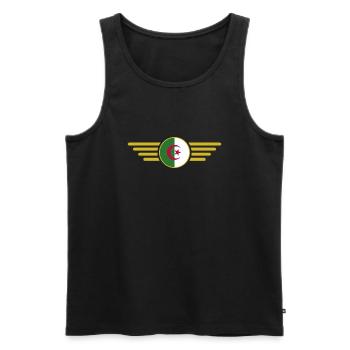 I Love Algeria, Elegance Style Design T-Shirt - Men's Premium Organic Tank Top - black - Front - AI Model Male 178 light (178cm)