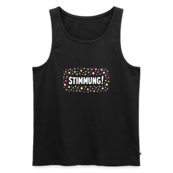 Stimmung Konfetti Silvester Karneval Kostüm - Männer Premium Bio Tank Top - Schwarz - Vorne - Michal (187cm)