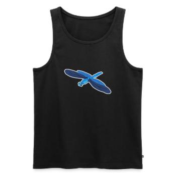 Libelle - Männer Premium Bio Tank Top - Schwarz - Vorne - AI Model Male 178 light (178cm)