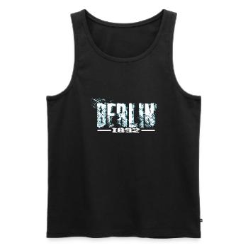 Berlin - Männer Premium Bio Tank Top - Schwarz - Vorne - AI Model Male 178 light (178cm)