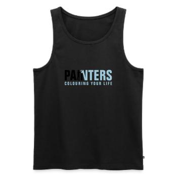 painters_062012_a_2c - Men's Premium Organic Tank Top - black - Front - AI Model Male 178 light (178cm)