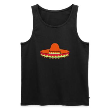 sombrero - Débardeur bio Premium Homme - noir - Devant - Michal (187cm)