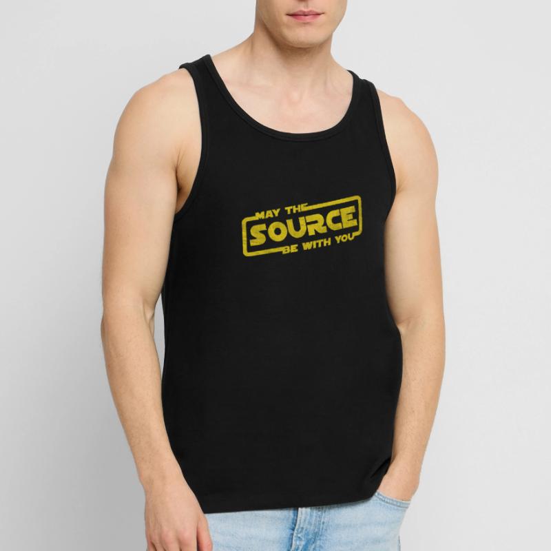 May The Source Be With You | Programmierer Coder Männer Premium Bio Tank Top