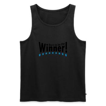 Born to be the Winner! - Men's Premium Organic Tank Top - black - Front - AI Model Male 178 light (178cm)