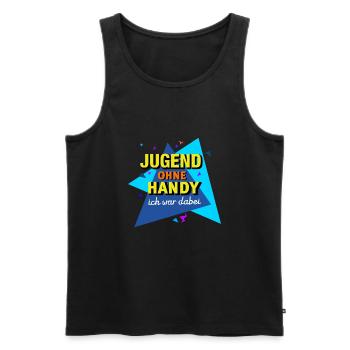 Jugend Ohne Handy - Ich War Dabei - Männer Premium Bio Tank Top - Schwarz - Vorne - AI Model Male 178 light (178cm)