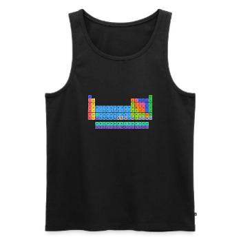 Colored periodic table - Men's Premium Organic Tank Top - black - Front - Michal (187cm)