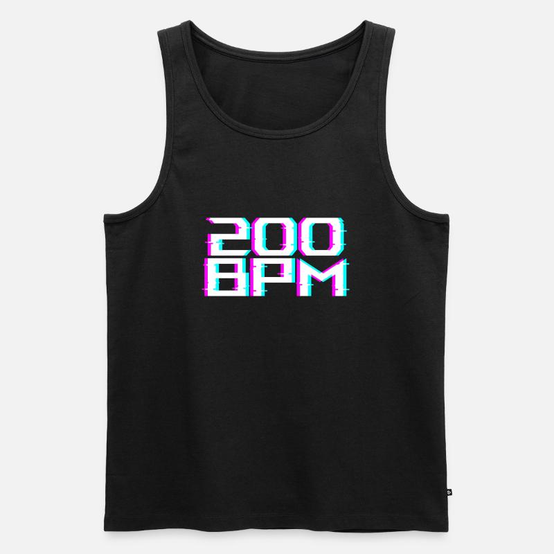 Uptempo 200BPM - Männer Premium Bio Tank Top - Schwarz