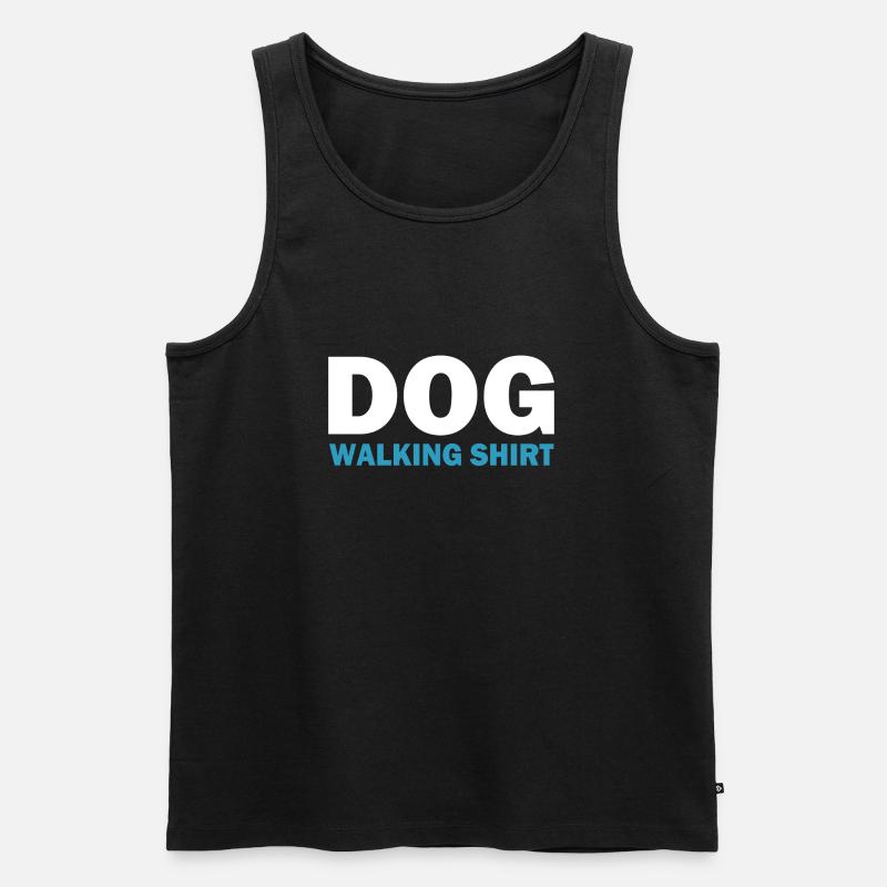 Hundespaziergang - Männer Premium Bio Tank Top - Schwarz