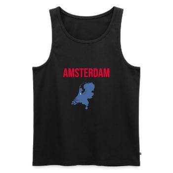Amsterdam souvenir of creative Amsterdam - Men's Premium Organic Tank Top - black - Front - AI Model Male 178 light (178cm)