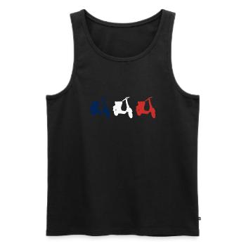 Frankreich Motorroller Scooter Moped - Männer Premium Bio Tank Top - Schwarz - Vorne - Michal (187cm)