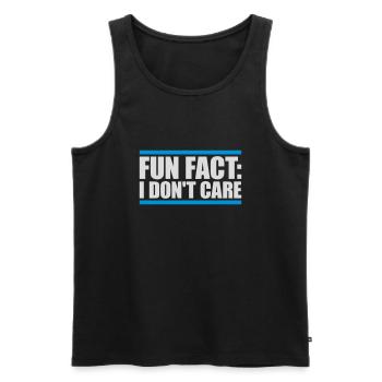 I don't care fact - Men's Premium Organic Tank Top - black - Front - Michal (187cm)