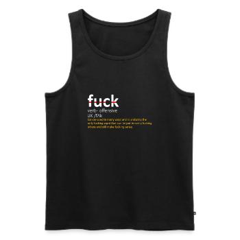 Unlucky Day Funny Quote - Men's Premium Organic Tank Top - black - Front - Michal (187cm)