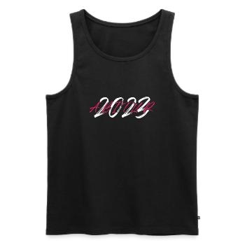 Abitur 2023 Abi Shirt Geschenk - Männer Premium Bio Tank Top - Schwarz - Vorne - Michal (187cm)