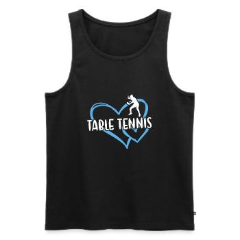 Sport Coeur Tennis de Table - Débardeur bio Premium Homme - noir - Devant - Michal (187cm)