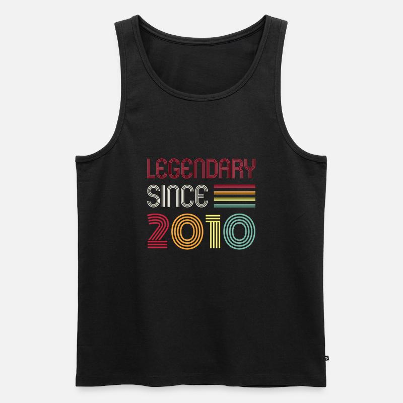 Birthday Legendary Since 2010 - Männer Premium Bio Tank Top - Schwarz