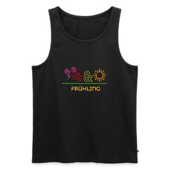 Frühling - Männer Premium Bio Tank Top - Schwarz - Vorne - Michal (187cm)