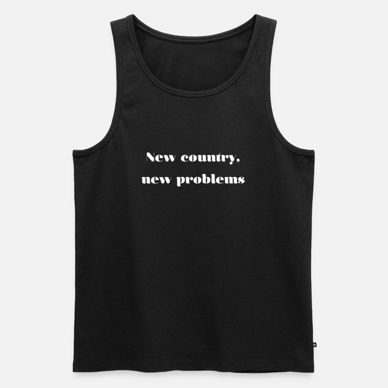 Emigration Problems Saying English - Men's Premium Organic Tank Top - black