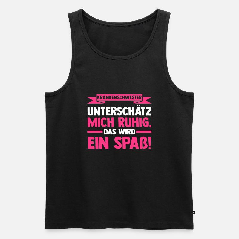 Krankenschwester Beruf Krankenschwestern Geschenk - Männer Premium Bio Tank Top - Schwarz