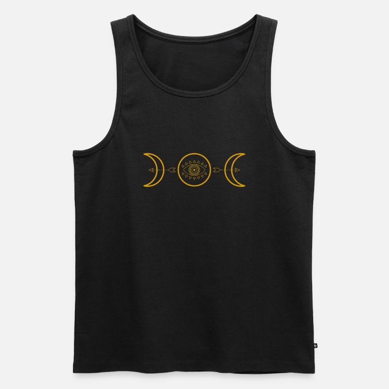 Der dreifache Mond - Männer Premium Bio Tank Top - Schwarz