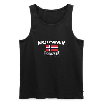 Drapeau Norvège Norvège pour toujours - Débardeur bio Premium Homme - noir - Devant - Michal (187cm)