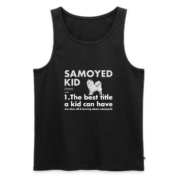 Définition de l'enfant Samoyède - Débardeur bio Premium Homme - noir - Devant - Michal (187cm)