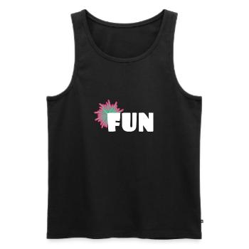 Fun - Men's Premium Organic Tank Top - black - Front - AI Model Male 178 light (178cm)