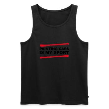 Painting Cars Is My Sport - Auto Lacquer Gift - Men's Premium Organic Tank Top - black - Front - Michal (187cm)