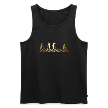 Gardening is in my DNA - Men's Premium Organic Tank Top - black - Front - Michal (187cm)