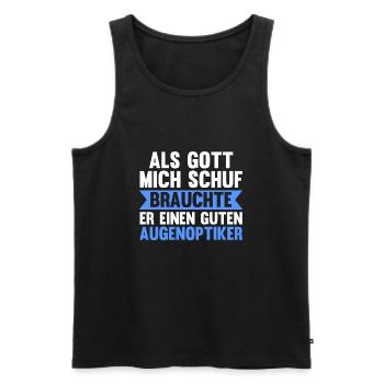 Optiker Beruf Brillen Laden Geschenk - Männer Premium Bio Tank Top - Schwarz - Vorne - Michal (187cm)