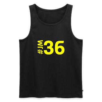 JM36-KARTON - Männer Premium Bio Tank Top - Schwarz - Vorne - AI Model Male 178 light (178cm)