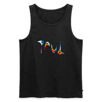Paul - Männer Premium Bio Tank Top - Schwarz - Vorne - AI Model Male 178 light (178cm)