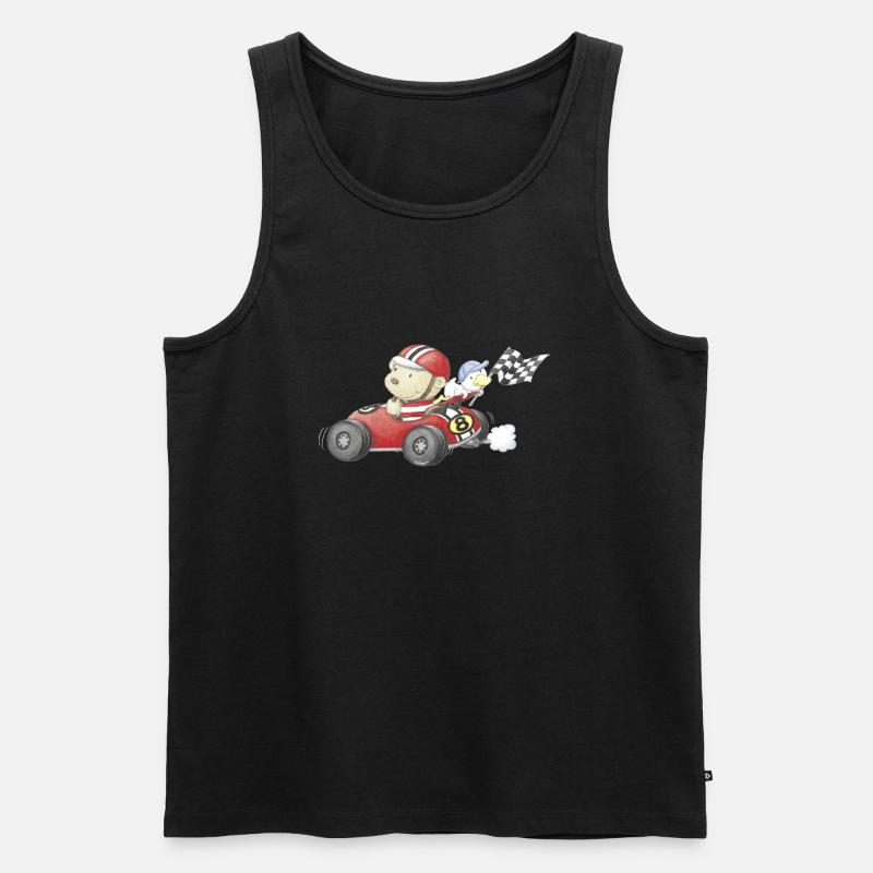 PP_Rennfahrer_01 - Männer Premium Bio Tank Top - Schwarz