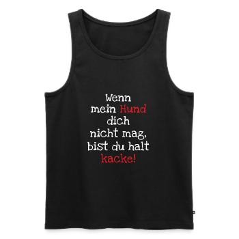 Hund - wenn mein Hund ... - Männer Premium Bio Tank Top - Schwarz - Vorne - Michal (187cm)